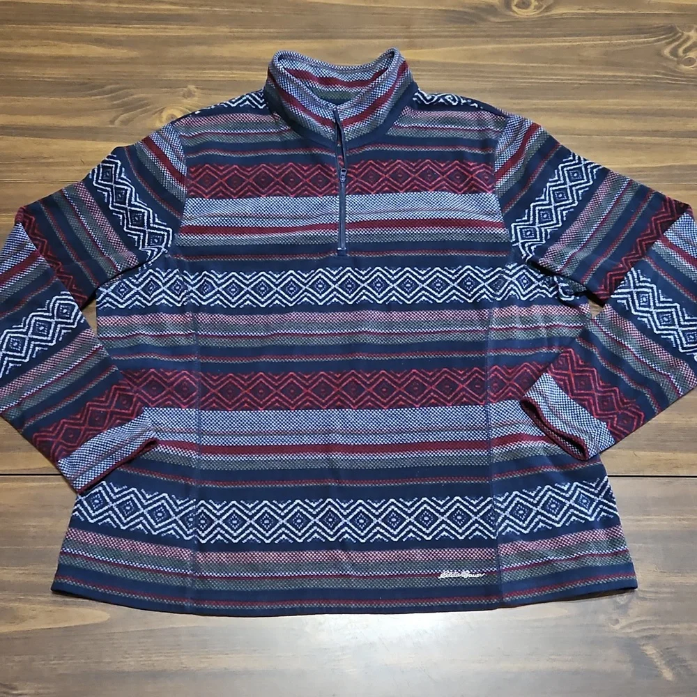 Eddie Bauer Striped Fleece - Picture 1 of 9
